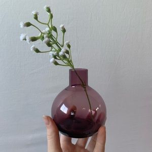 Purple bulb vase